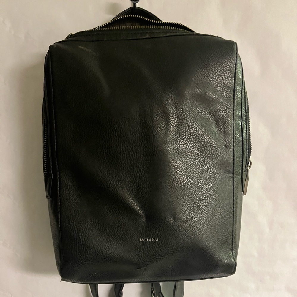Matt & Nat Black Vegan Leather Backpack